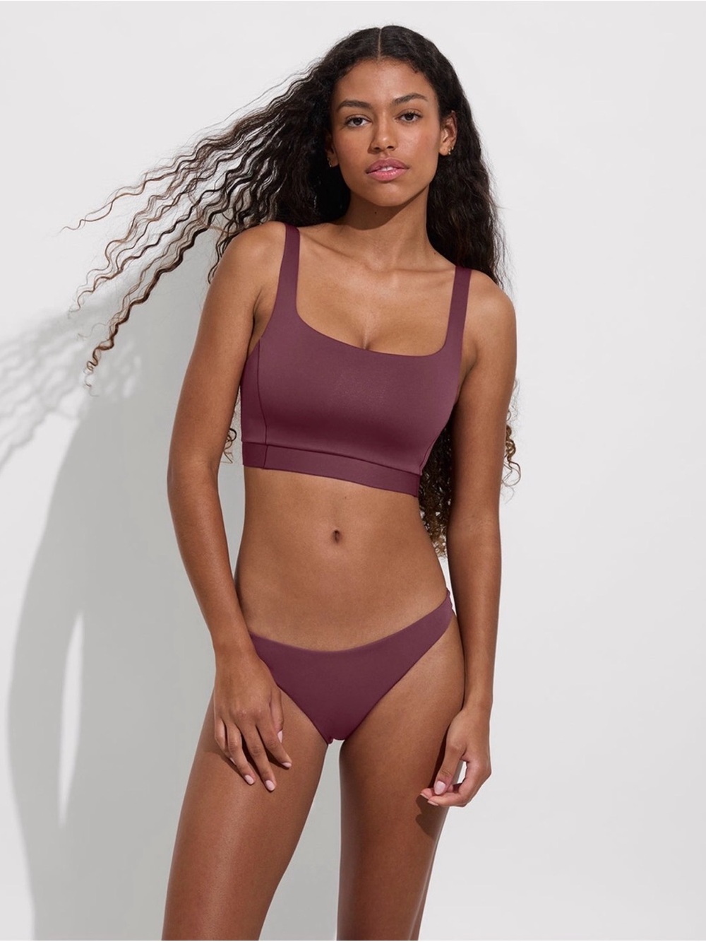Left on Friday top shelf bikini top medium plum